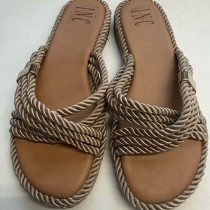INC International Concepts Women's Beige Rope Sandals